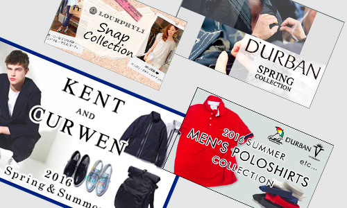 外資系広告代理店・アパレル・照明メーカーなど自社バナー制作。